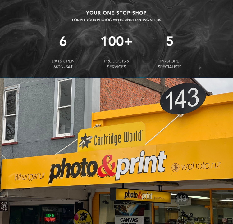 Whanganui Photo & Print storefront and services